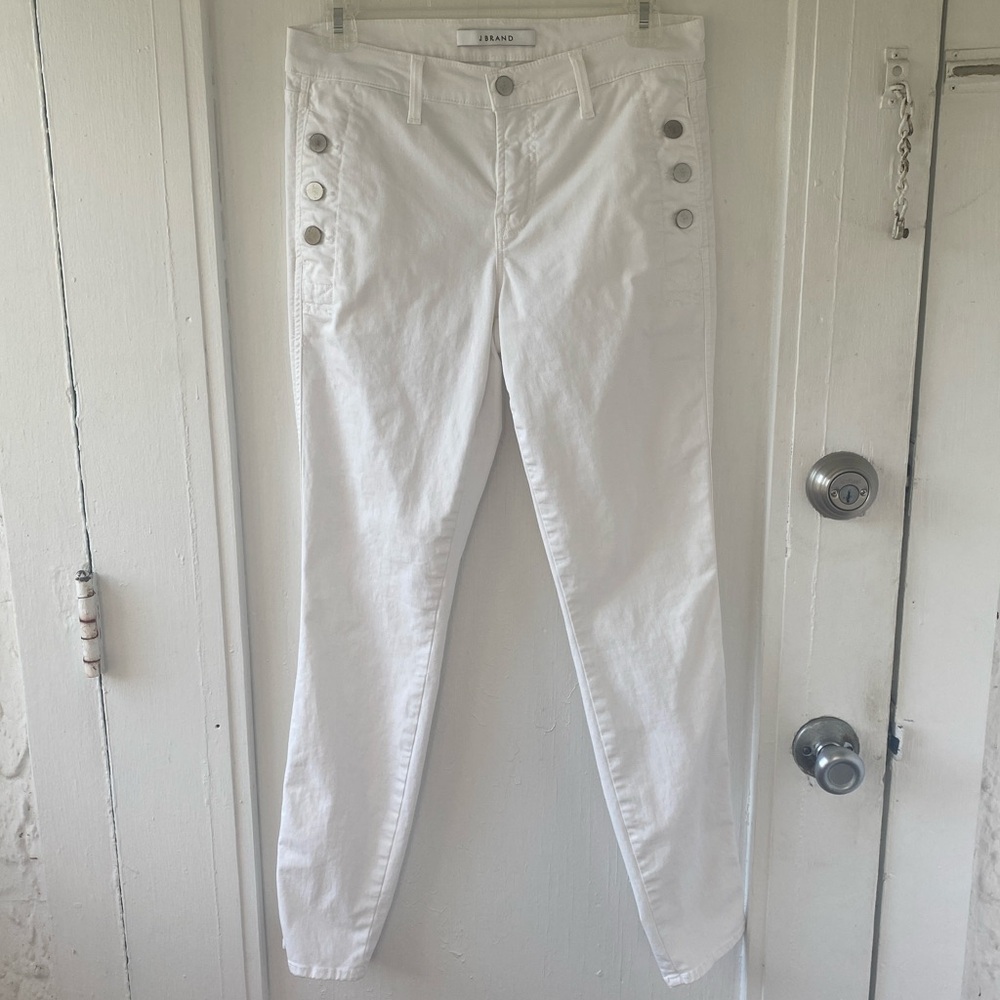J Brand Zion White Skinny Jeans